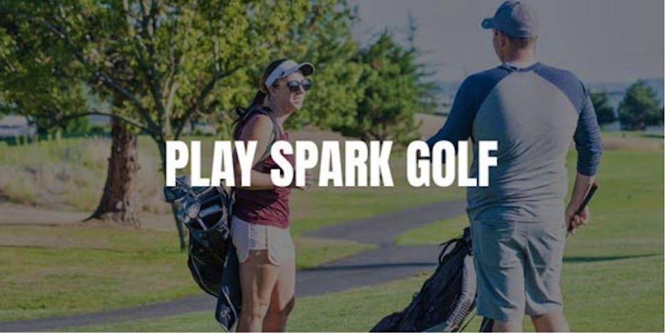 Ready to play Spark Golf? Spark is a 9-hole, social golf league organized to be casual and fun, with a touch of friendly competition